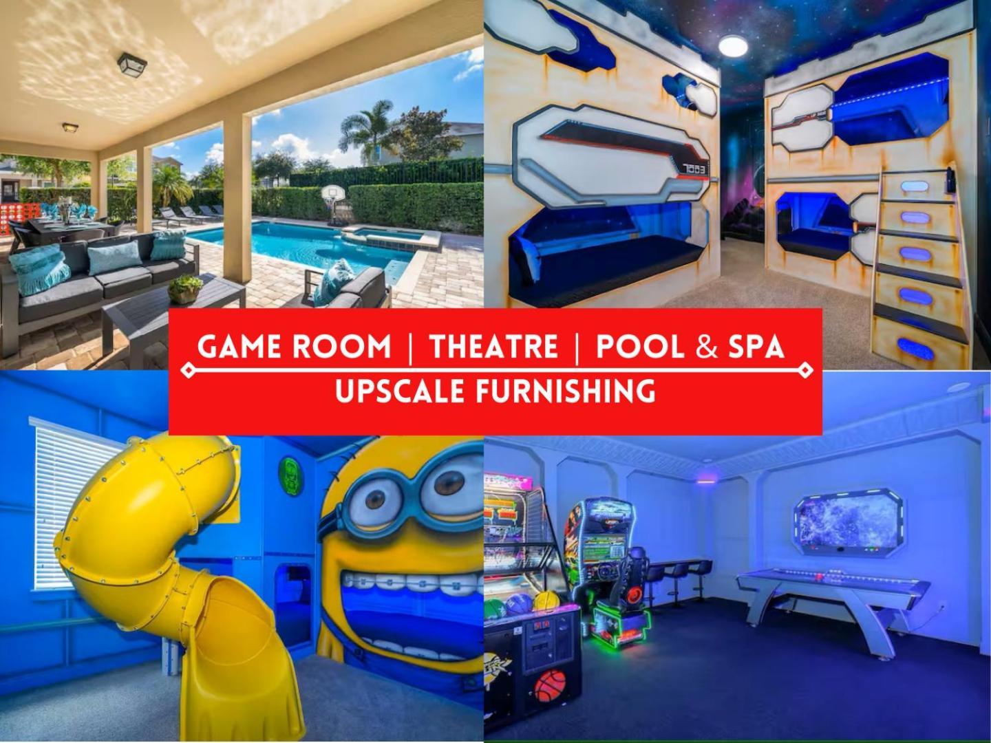 Epic Family Fun! Games & Theme Room, Pool - Encore Resort, Near Disney Orlando Zewnętrze zdjęcie